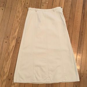 Christopher & Banks Cream A-Line Skirt